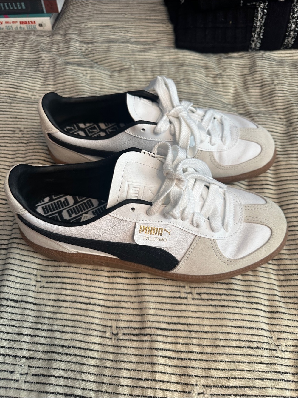 Puma White, Black & Gum Palermo Women’s Sneakers